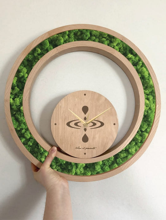 Qui e Ora - Orologio Vegetale “Vivi il Presente” – lichene stabilizzato
