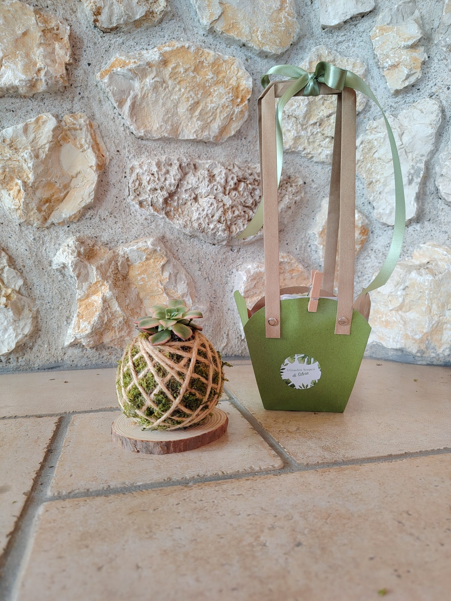 Kokedama pianta grassa bomboniere